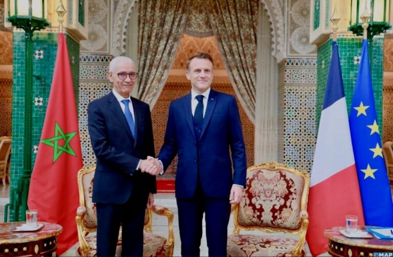 “ماكرون يستقبل رئيس مجلس النواب المغربي في الرباط خلال زيارة رسمية للمملكة”