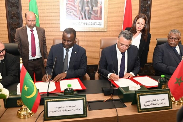 المغرب وموريتانيا يوقعان برنامج عمل للتعاون في مجال التحول الرقمي للعدالة