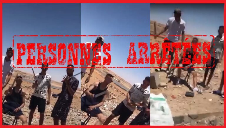 توقيف أربعة من ذوي السوابق بعد ظهورهم بأسلحة بيضاء في فيديو متداول بالعيون