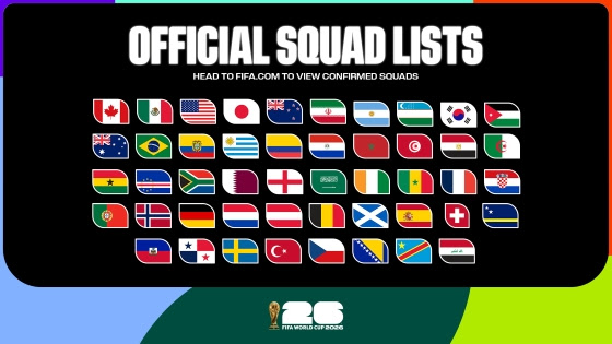 قوائم كأس العالم FIFA 2026™ تُعلن رسميًا: 48 منتخبًا، 1248 لاعبًا، ونسخة تاريخية غير مسبوقة