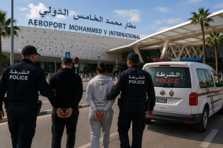 توقيف فرنسيين بمطار محمد الخامس للاشتباه في تورطهما بحادثة سير مميتة بمراكش